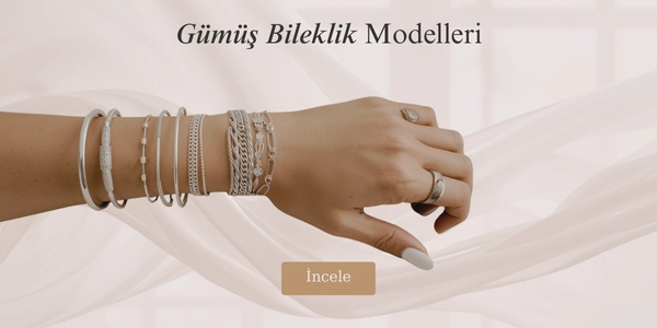Gümüş Kadın Bileklik Modelleri