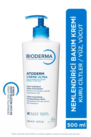 Bioderma Atoderm Cream Ultra | Kuru Ciltler İçin Nemlendirici 500 ml