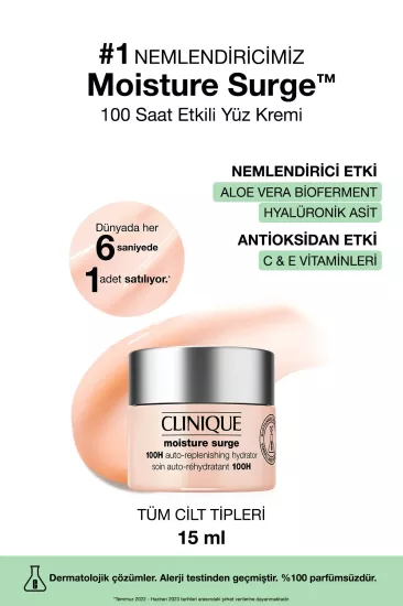 Clinique Moisture Surge 100 Saat Nemlendirici | Hyalüronik Asitli Yüz Kremi