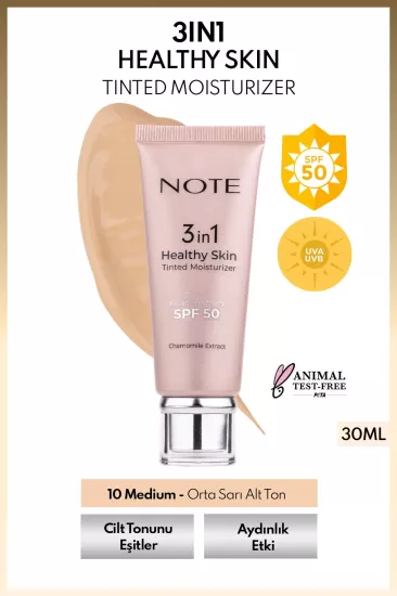 Note Cosmetics 3 in 1 Tinted Moisturizer SPF 50 | Medium