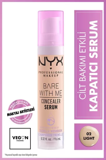 NYX Bare With Me Kapatıcı Serum 02 Light | Hafif Kapatıcı