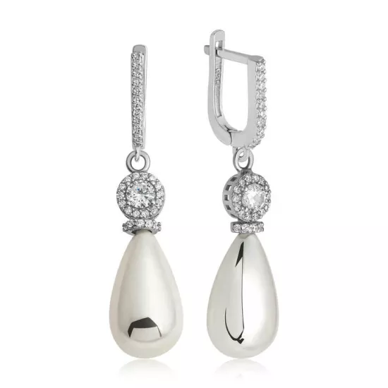 Gümüş Damla İnci Kadın Küpe Gümüş Damla İnci Kadın Küpe