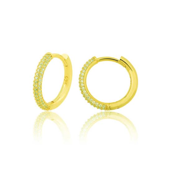 Gümüş Gold Halka Kadın Küpe Gümüş Gold Halka Kadın Küpe