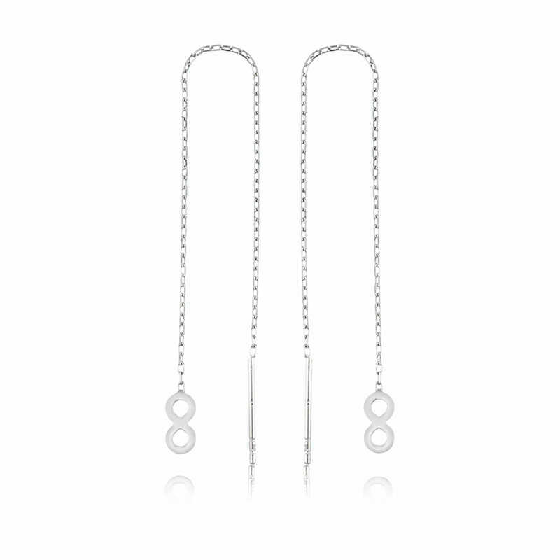 Gümüş Zincirli Sonsuzluk Küpe